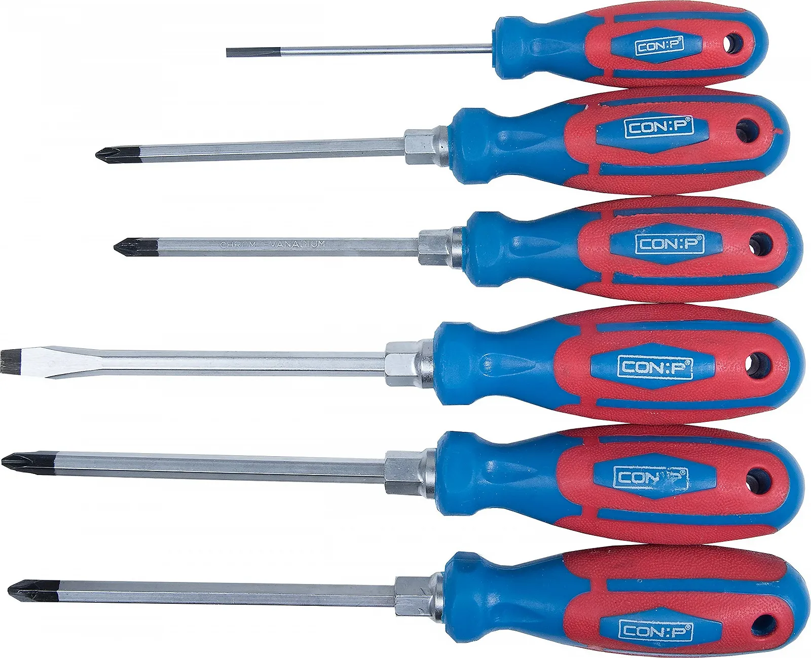 Набір викруток CP311208 Сріблястий/Синій/Червоний, фото №1