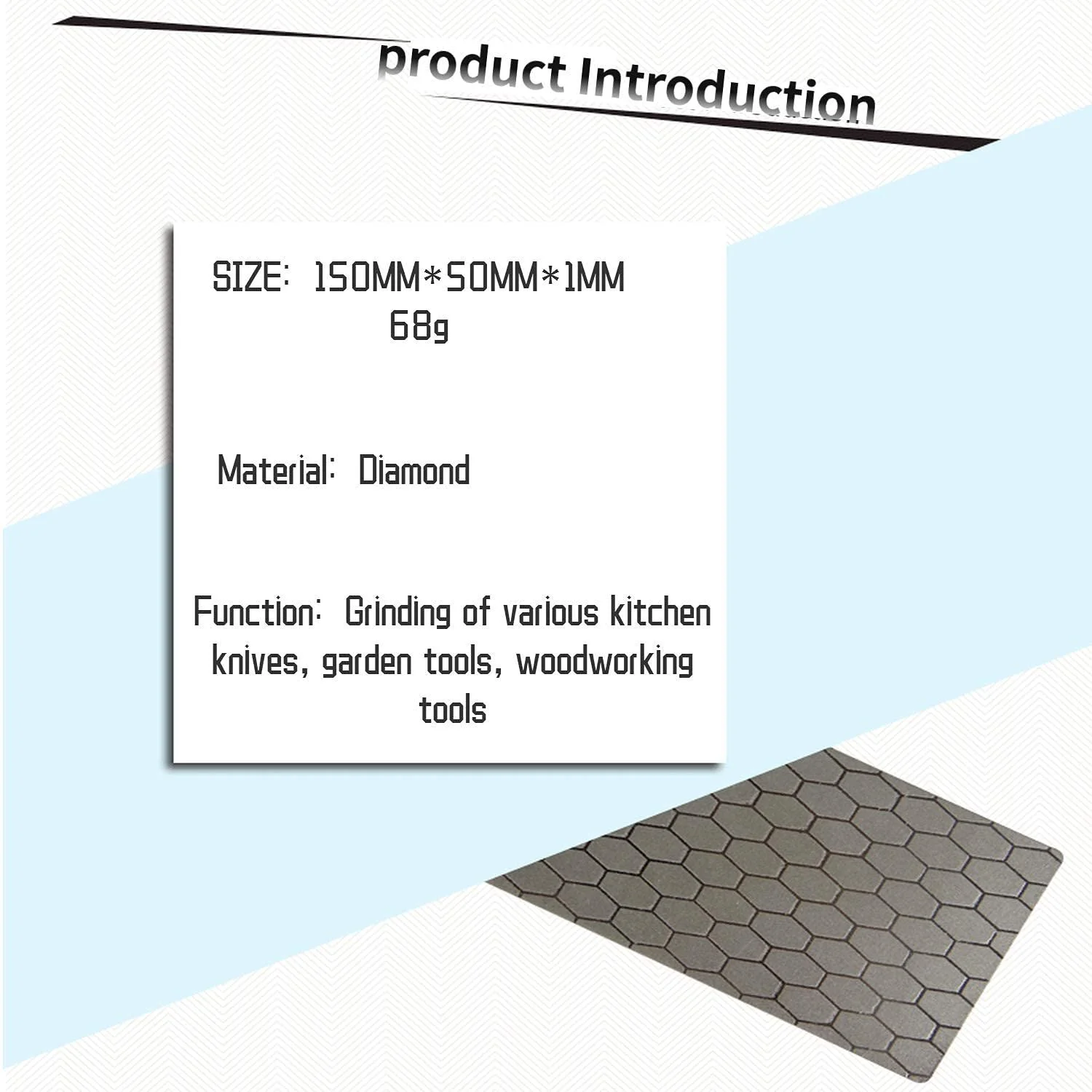 Точильна пластина алмазна 400# 150 x 50 x 1 мм, фото №4