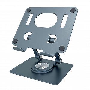 Подставка для ноутбука Эргономичная с вращающимся основанием на 360 градусов, складная, регулируемая | Портативный дизайн 3 в 1 для офиса - Фото 1