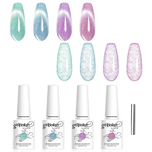 Гель-лак Vishine Магнітний, набір з 4 голографічних Cat Eye 8 мл synthetic.ua - Фото 1