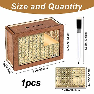 Дерев'яна скарбничка з наліпками-маркерами synthetic.ua - Фото 1