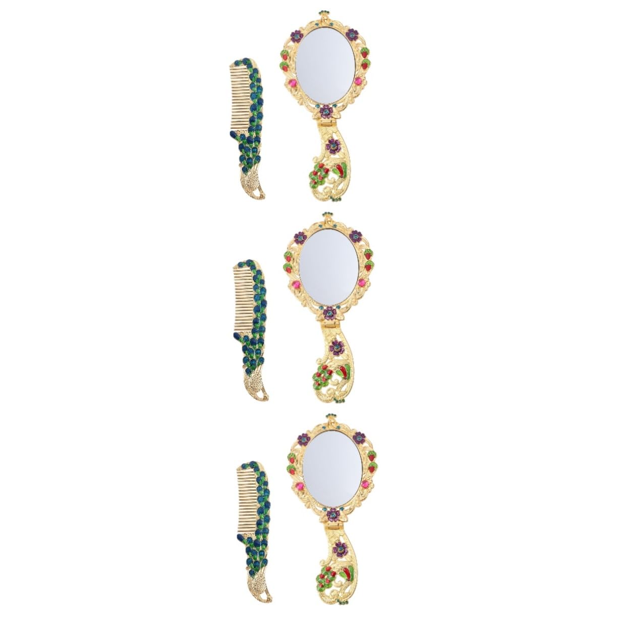 Набір Vintage Hand Mirror Іграшка Гримувальні Дзеркала Чорний Вуаль Miss Adjust Ручні, фото №1