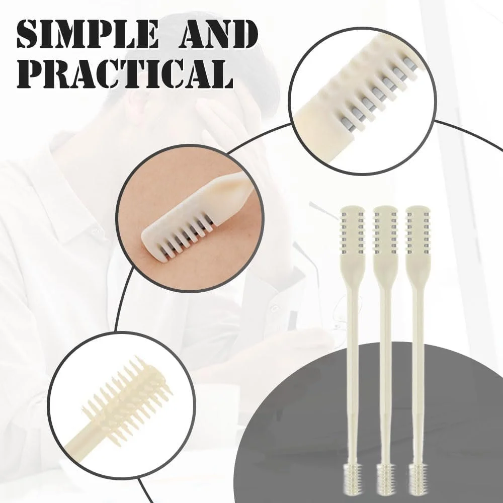 Триммер для носовых волос Double-Sided Nose Hair Knife Manual Rotating 2-in-1 Nose Hair Cleaner Black Упаковка из 3 штук, фото №3