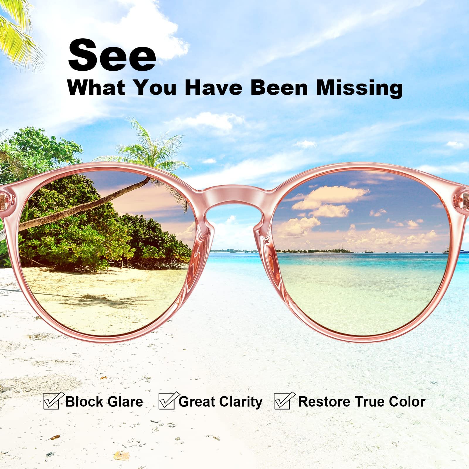 Сонцезахисні окуляри Круглі AVAWAY Ретро Вінтаж Поляризовані UV400, фото №5 Сонцезахисні окуляри Круглі AVAWAY Ретро Вінтаж Поляризовані UV400, фото №5