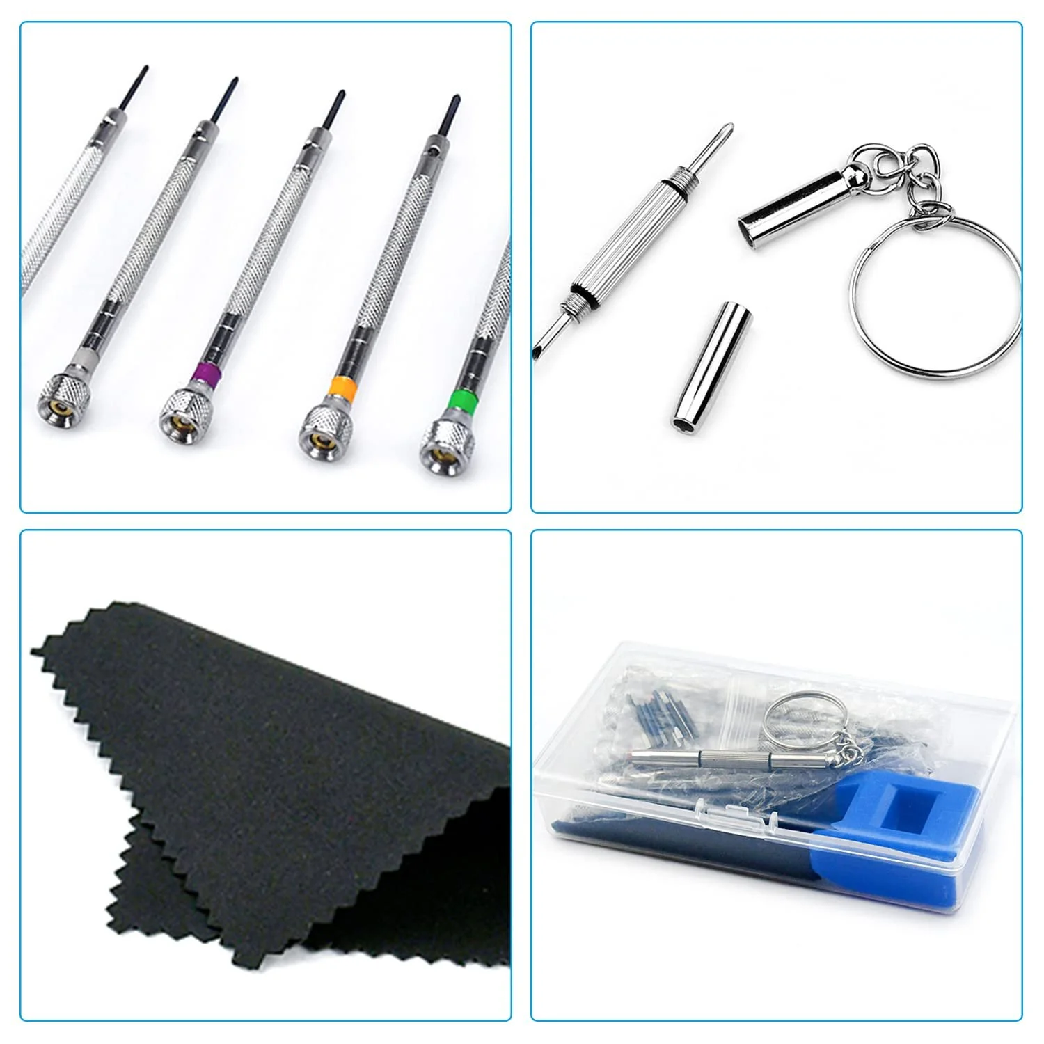 Набір годинникових викруток 13 прецизійний 13 шт. 0.6 мм - 2.0 мм з розмагнічувачем, фото №5