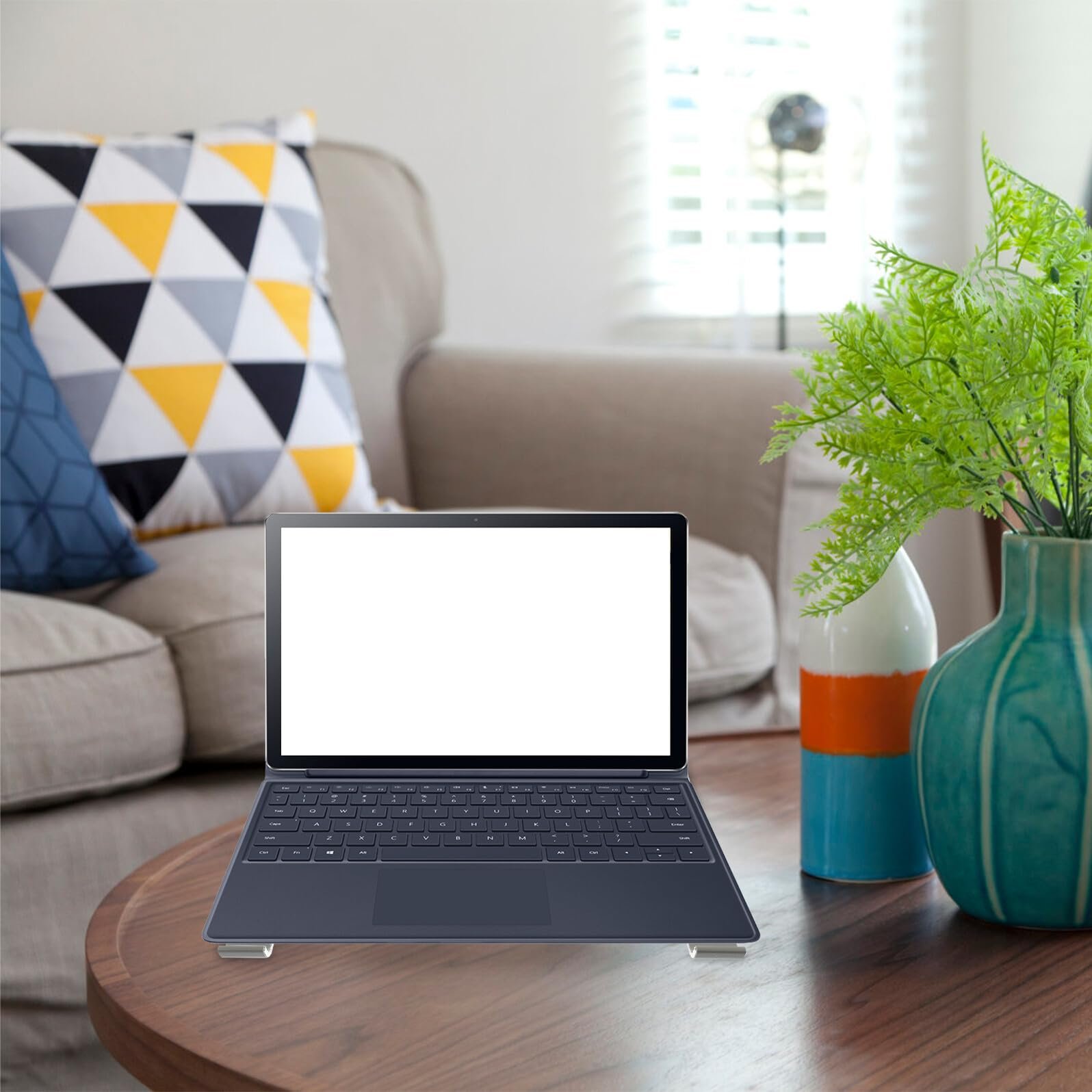 Підставка для ноутбука алюмінієва, регульована по висоті, стабільна, легка, портативна для ПК та охолодження ноутбука, фото №9