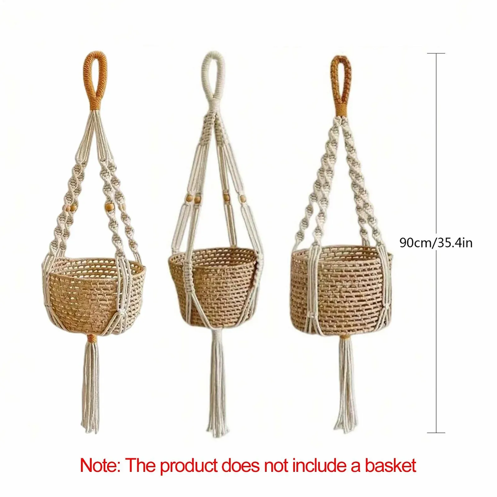 Підвіси для рослин Макраме Набір 3 шт., фото №5