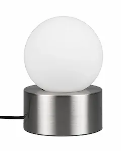 Настільна лампа Reality Leuchten Countess R59051007 Метал Нікель Скло Білий E14 Touch - Фото 1