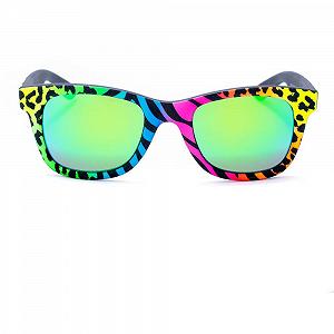 Окуляри сонцезахисні Wayfarer Italia Independent 0090 ZEB.149 Жіночі Різнокольоровий Зелений з дзеркальним покриттям synthetic.ua - Фото 1