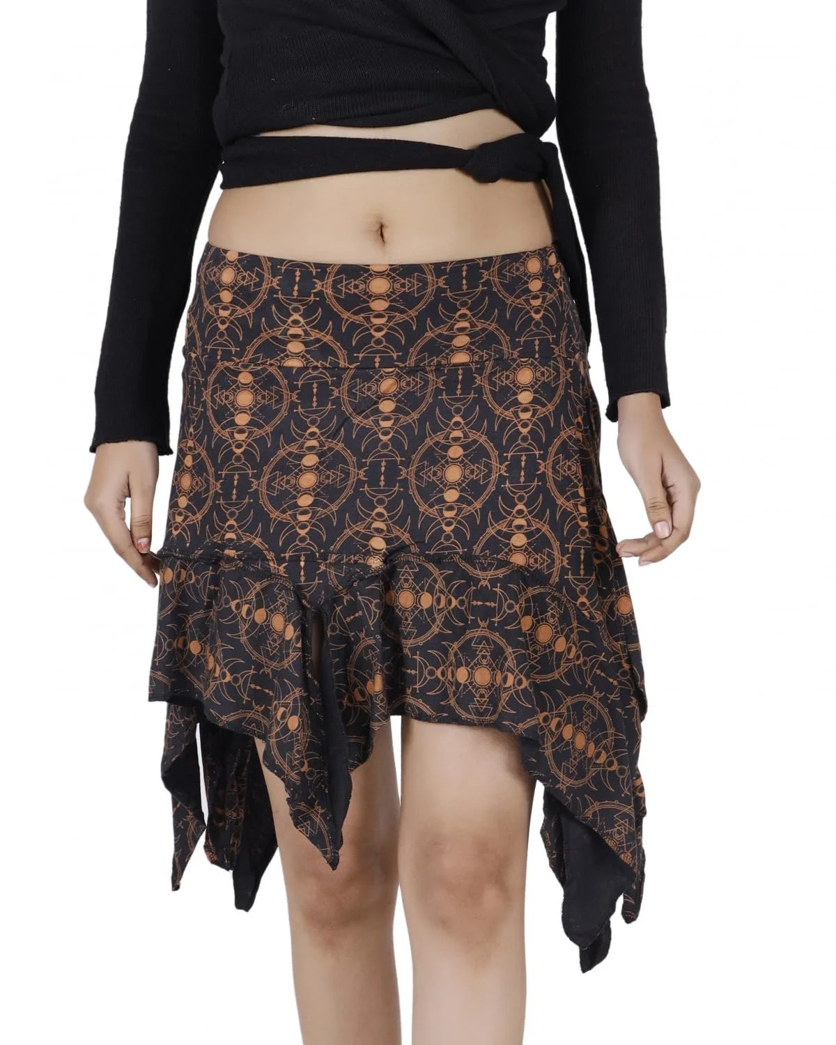 Міні-спідниця GURU SHOP Зиг/Заг із зубчастим краєм, фото №4