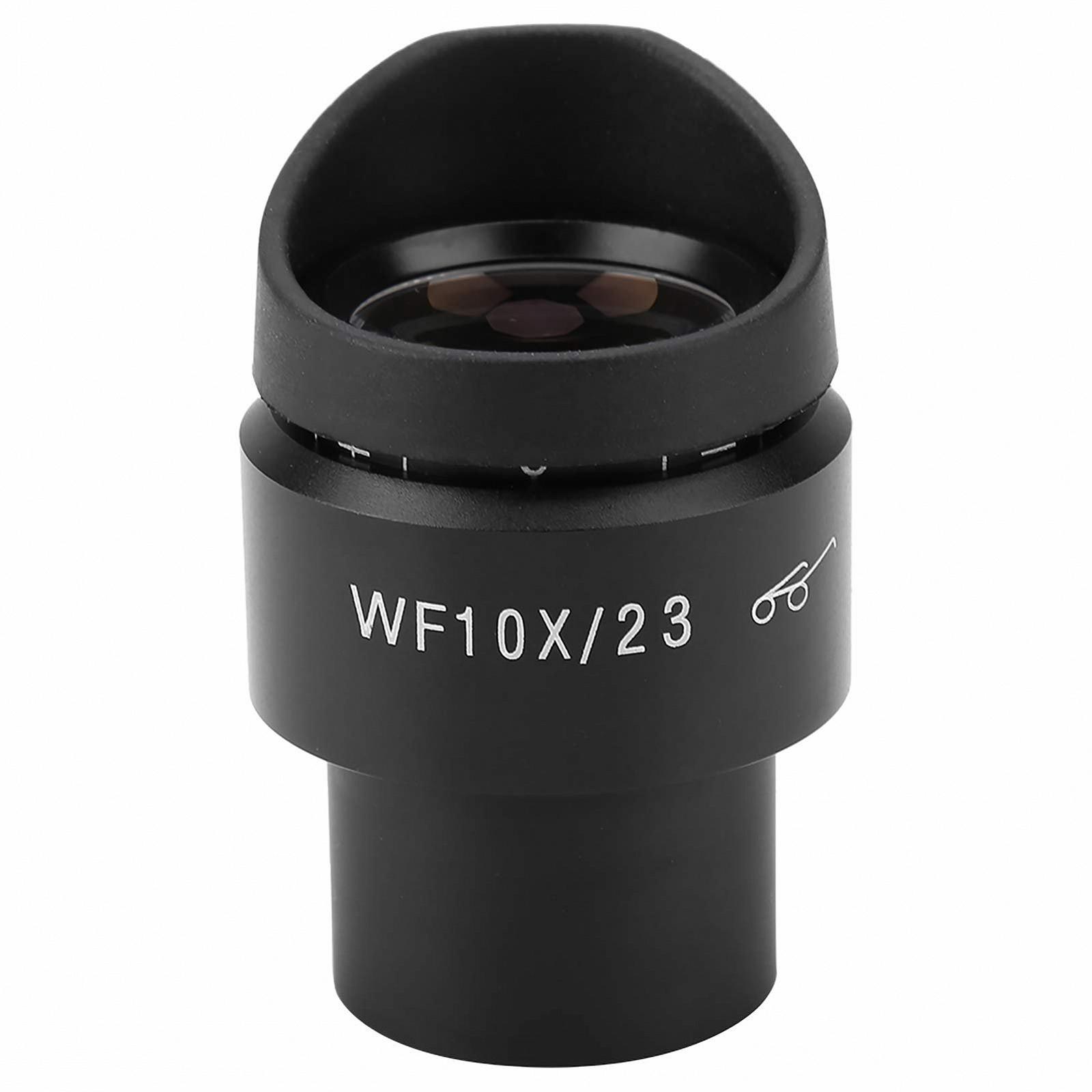 Окуляр для мікроскопа WF10X/23 Ширококутний, з широким полем зору 30 мм, біло-чорний, фото №9