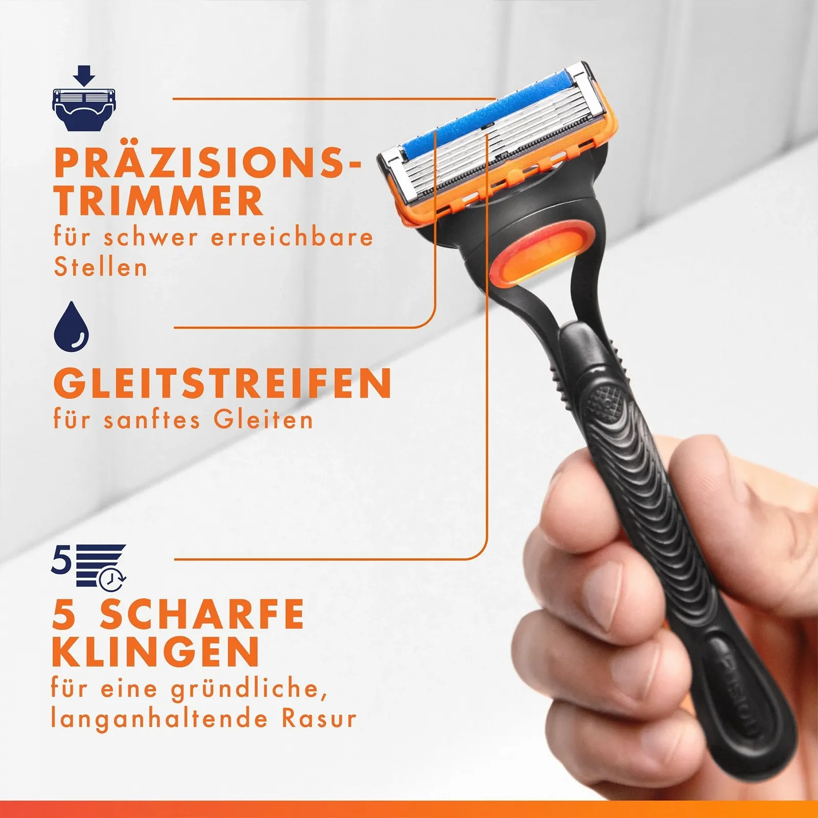 Бритва Gillette Fusion5 для мужчин с 12 сменными лезвиями, фото №6