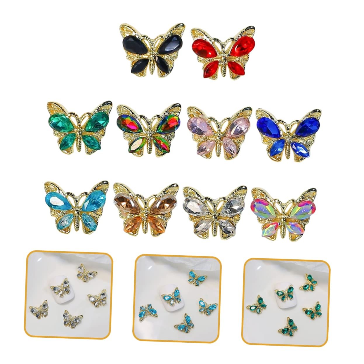 Украшения для ногтей Housoutil Бабочки 3D, фото №8