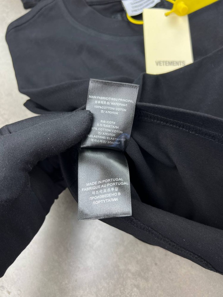 Футболка черная Vetements Logo f651, фото №4