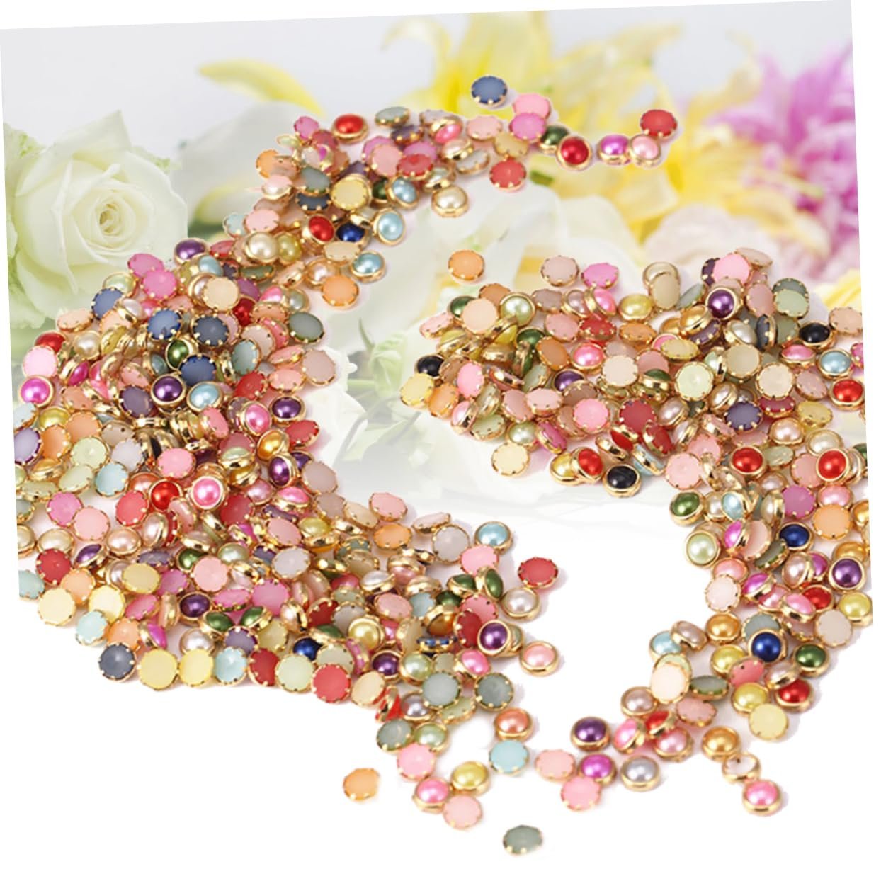 Стразы Круглые Плоские FOMIYES 1000 шт, фото №1