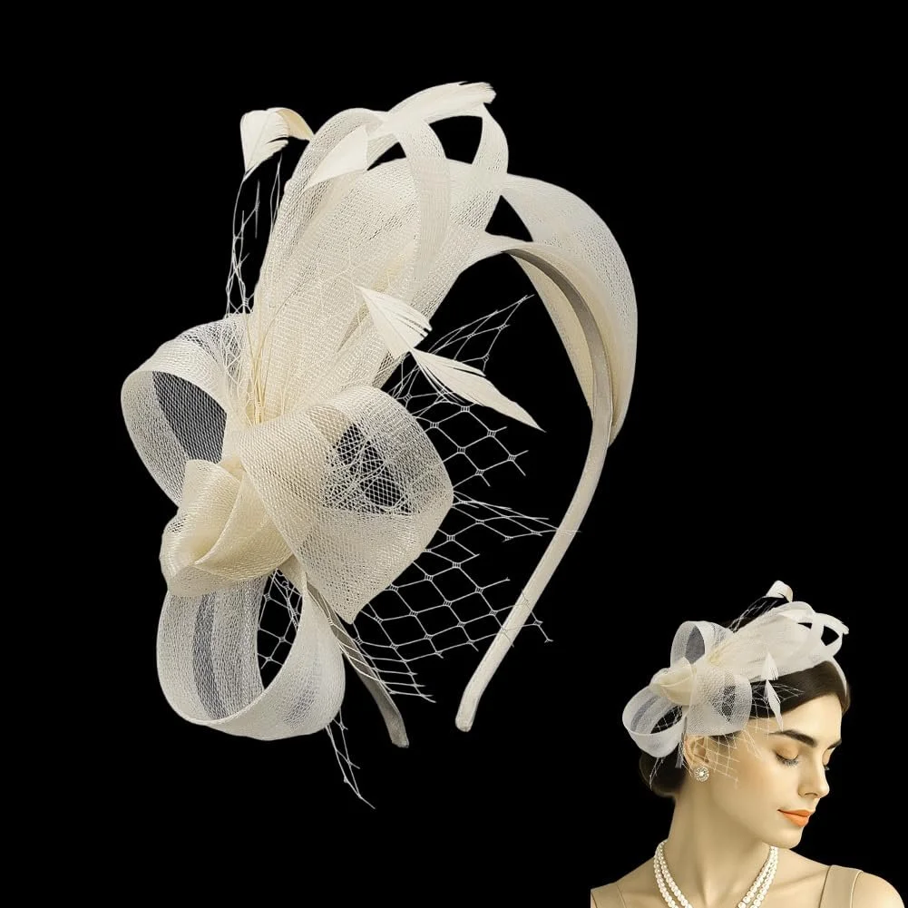 Обруч-федор AHANDMAKER с перьями для женщин, фото №5