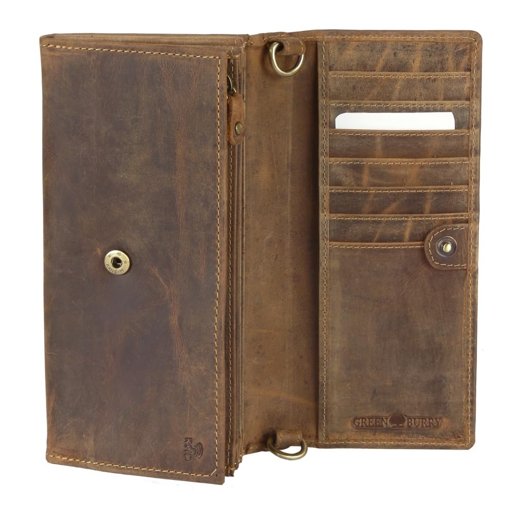 Кошелек Greenburry Vintage RFID 1552 Женский на молнии Чехол для мобильного телефона, фото №7