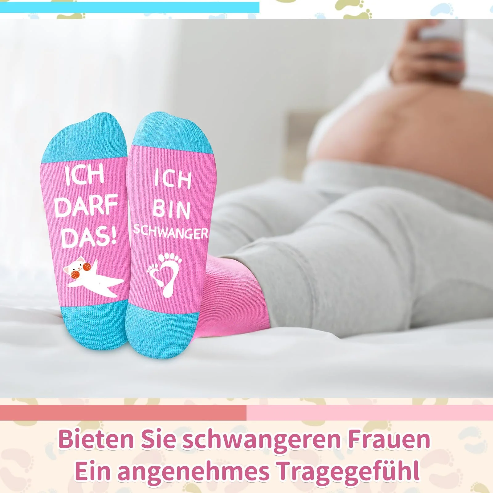 Шкарпетки для вагітних Gift багатокольорові, фото №2