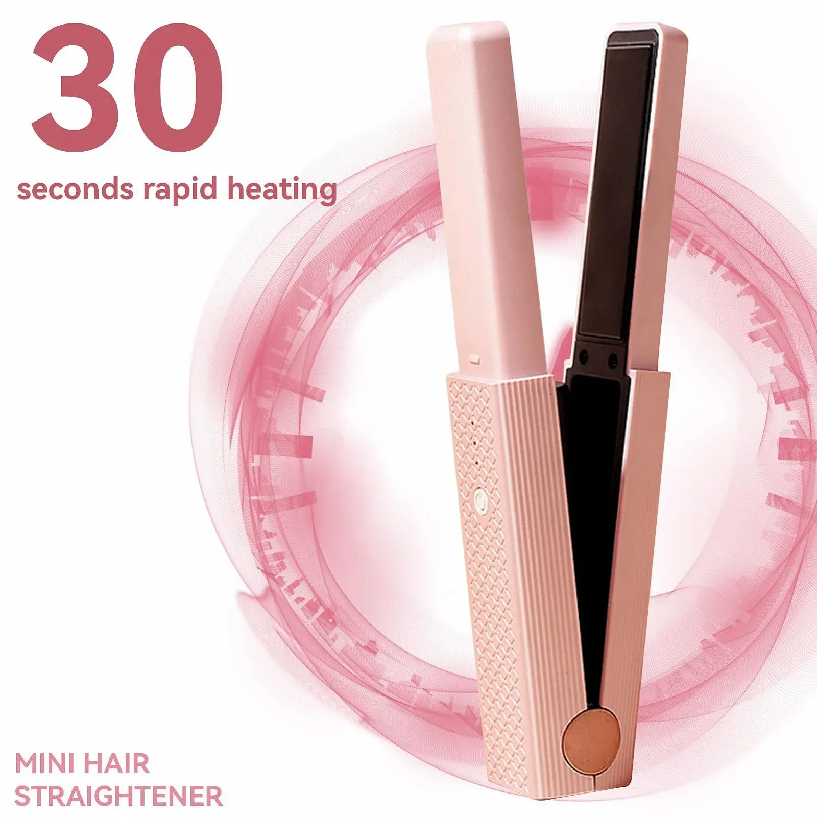 Випрямляч для волосся 2 в 1 бездротовий 160°-200° Pink, фото №5 Випрямляч для волосся 2 в 1 бездротовий 160°-200° Pink, фото №5