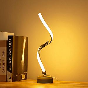 Настільна лампа Spiral Modern LED 3 Colour Temperatures Dimmable Wood - Фото 1