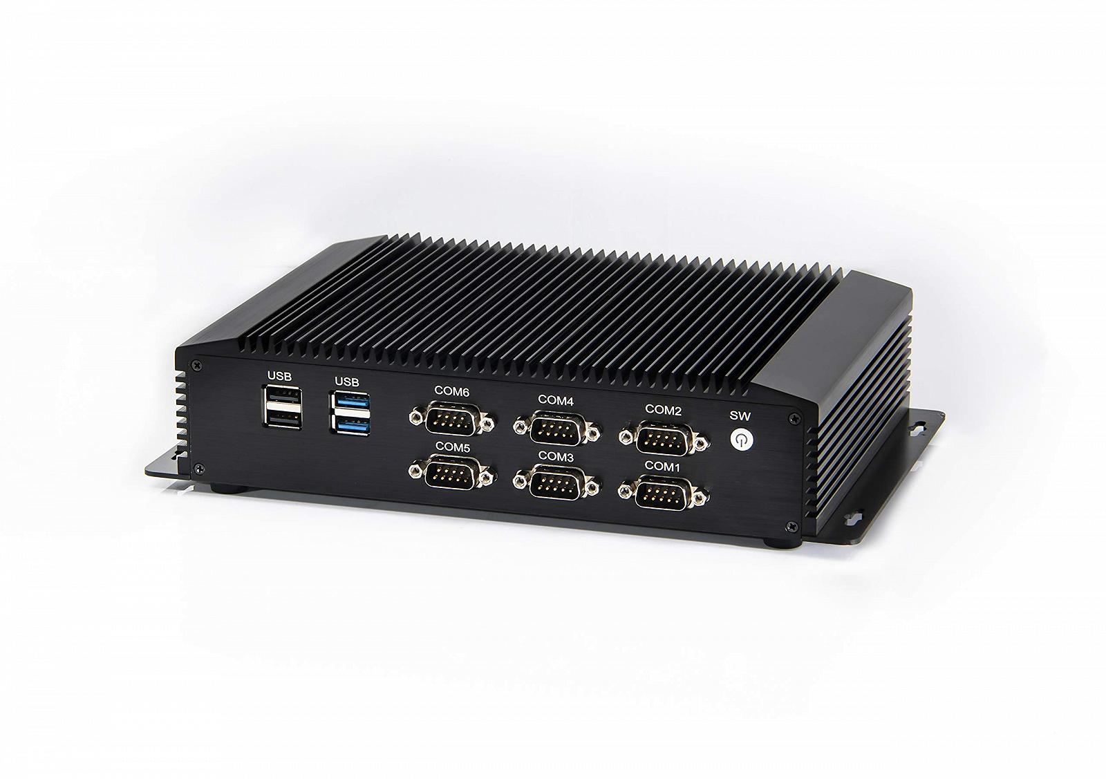 Промисловий ПК Haswell i7 4500U IPC Mini PC Fanless PC з 8ГБ ОЗУ 128ГБ SSD багатим IO двома LAN NIC GbE 6 COM RS422 RS485 USB3.0 8 GPIO LPT VGA HDMI Linux/Windows, фото №2