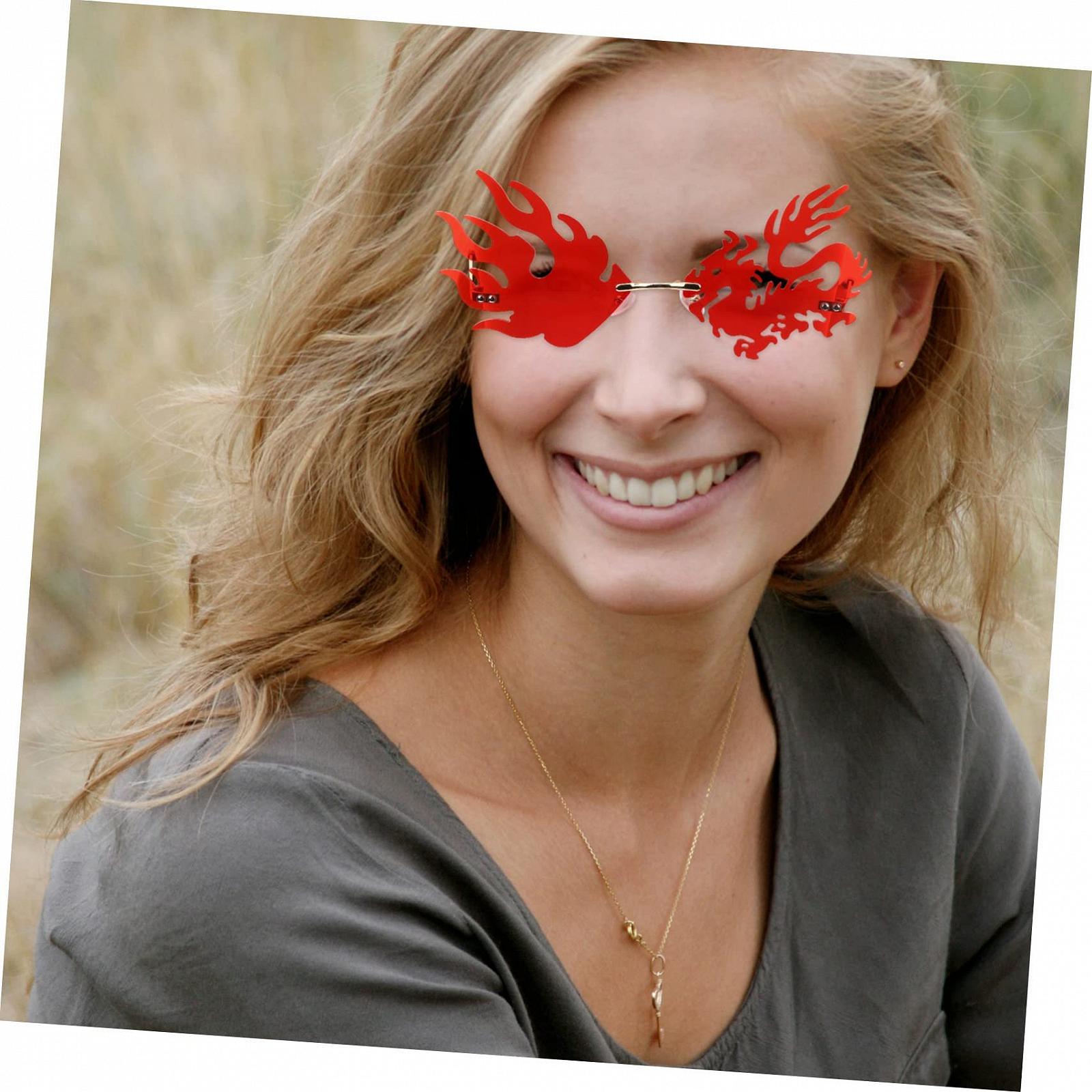 Сонцезахисні окуляри Без рамки PACKOVE 2 шт Червоний, фото №3