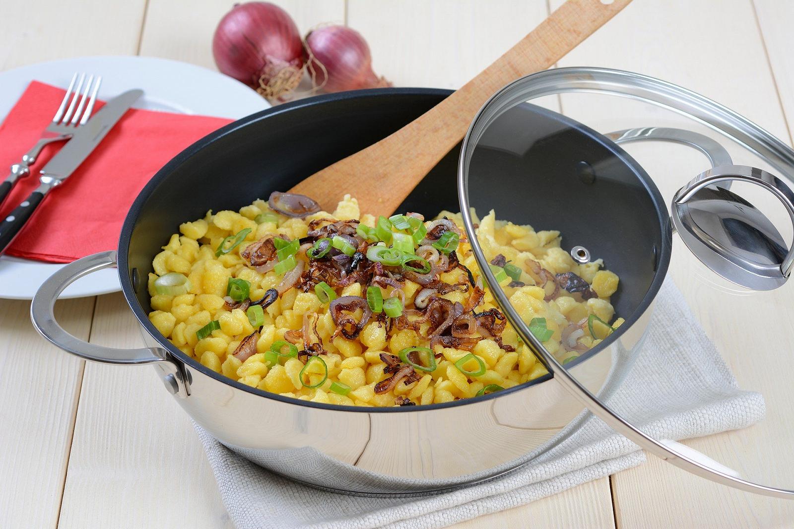 Сковорода GRÄWE 28 см из нержавеющей стали с покрытием и двумя ручками, фото №3