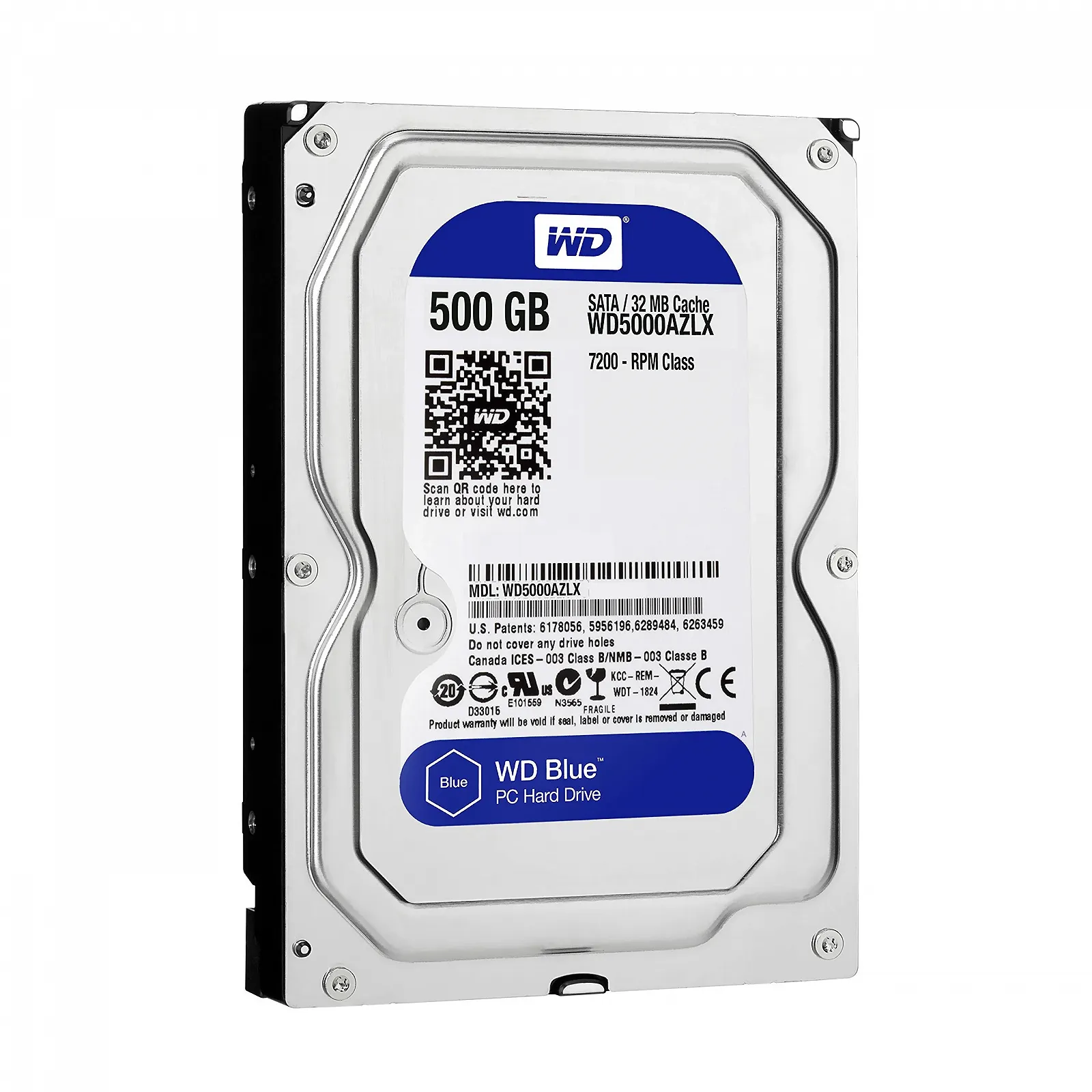 Жесткий диск Western Digital WD Blue 500GB SATA 6 Гбит/с 3.5" 7200 RPM, фото №2