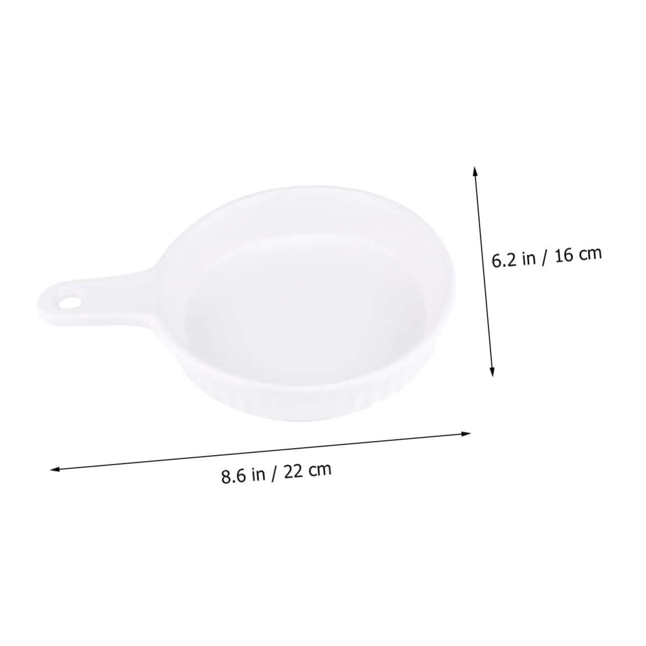 Форма для випікання SOLUSTRE керамічна кругла з ручкою Біла, фото №8