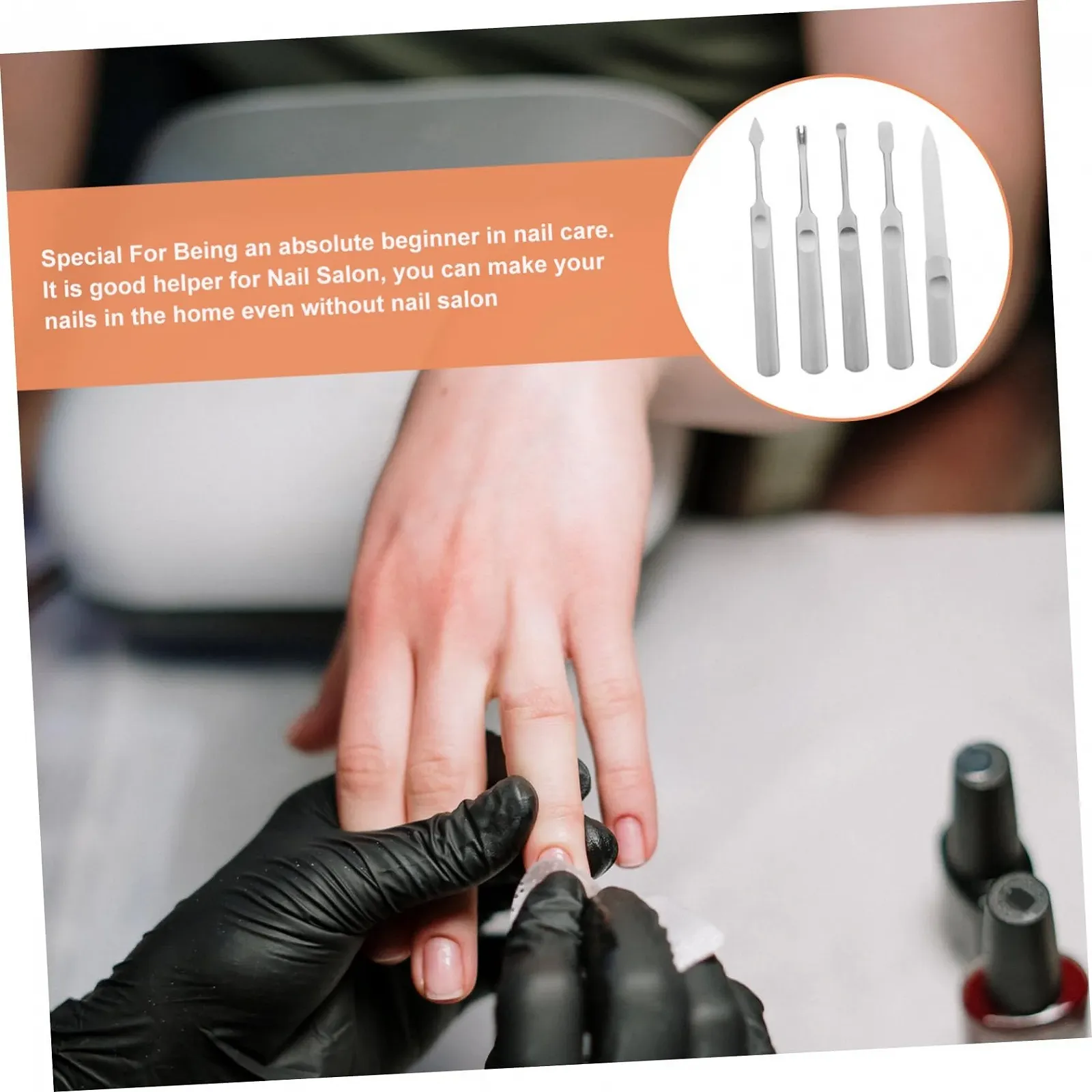 Набор инструментов для ухода за ногтями Healvian, 5 предметов, для использования дома и в путешествиях, фото №7