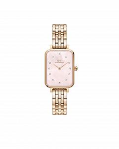 Часы Daniel Wellington Quadro 20x26мм Розовое Золото, Розовое Золото, Модный - Фото 1