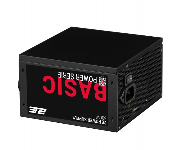 2E Блок живлення Basic Power 600W 80 120мм 1xMB 24pin(20+4), 1xCPU 8pin(4+4), 3xMolex 4xSATA 2xPCIe 8pin(6+2), фото №6