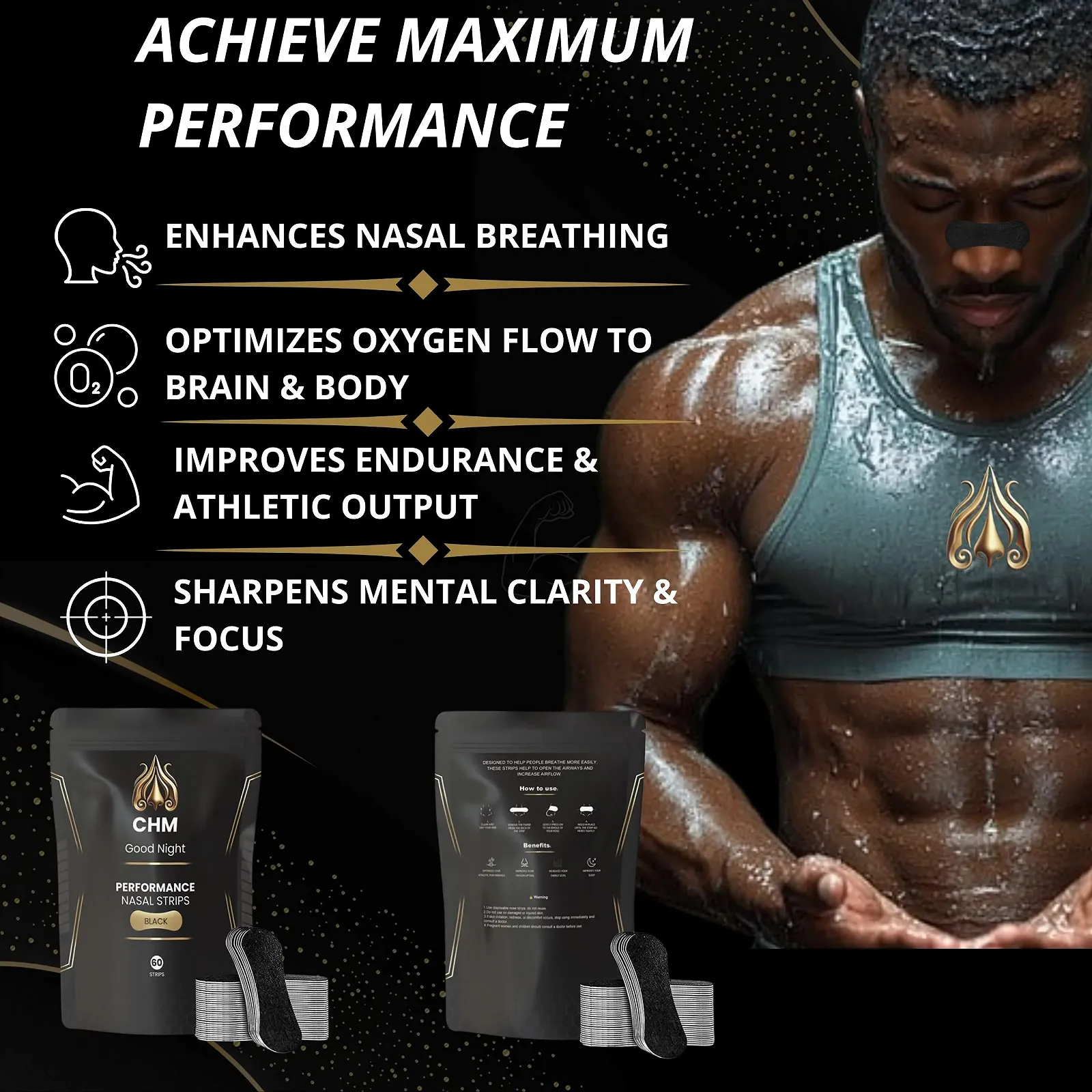 Смужки для носа CHM для боротьби з хропінням Ефективне рішення, фото №4