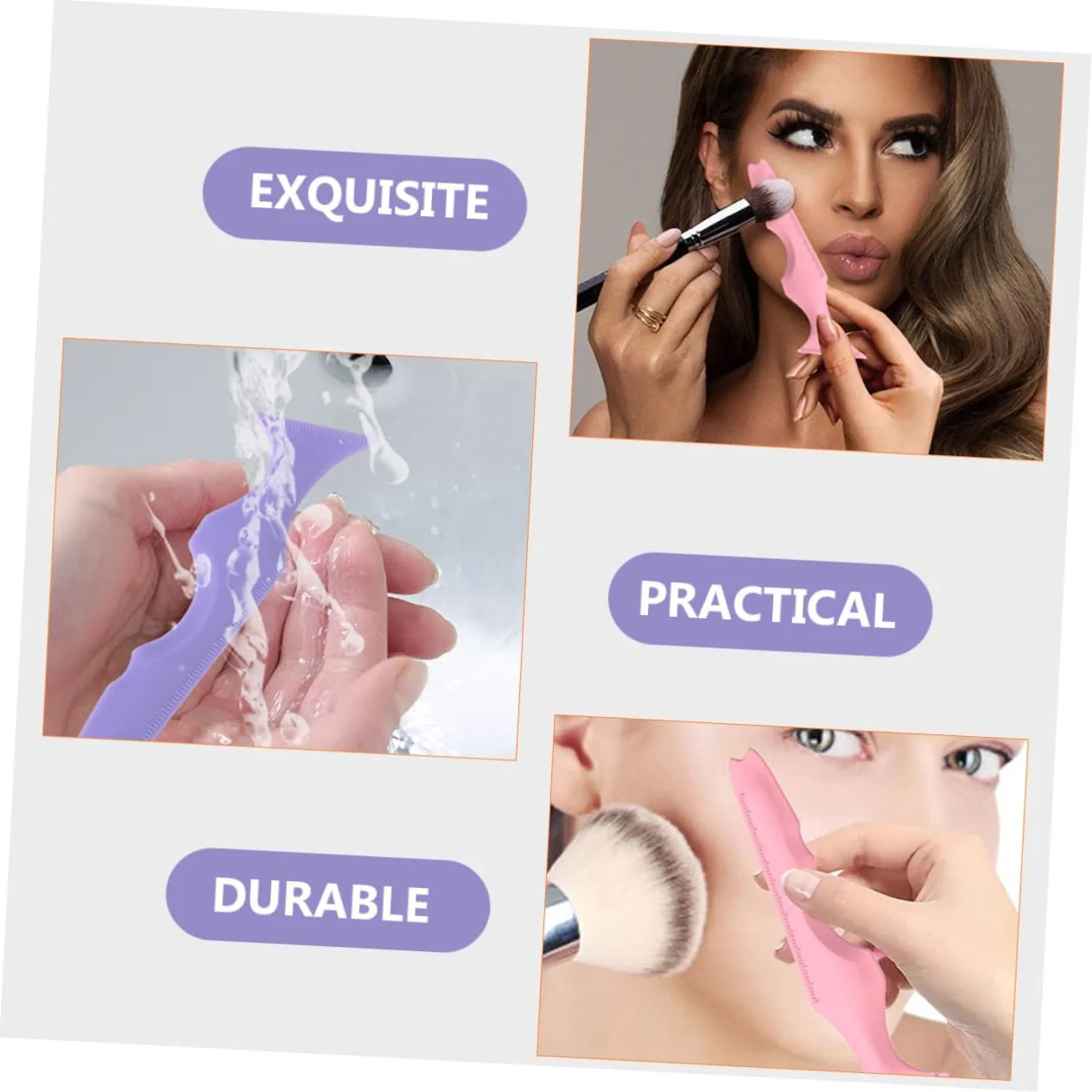 Трафарет Ipetboom Силіконовий для макіяжу, фіолетовий, фото №7 Трафарет Ipetboom Силіконовий для макіяжу, фіолетовий, фото №7