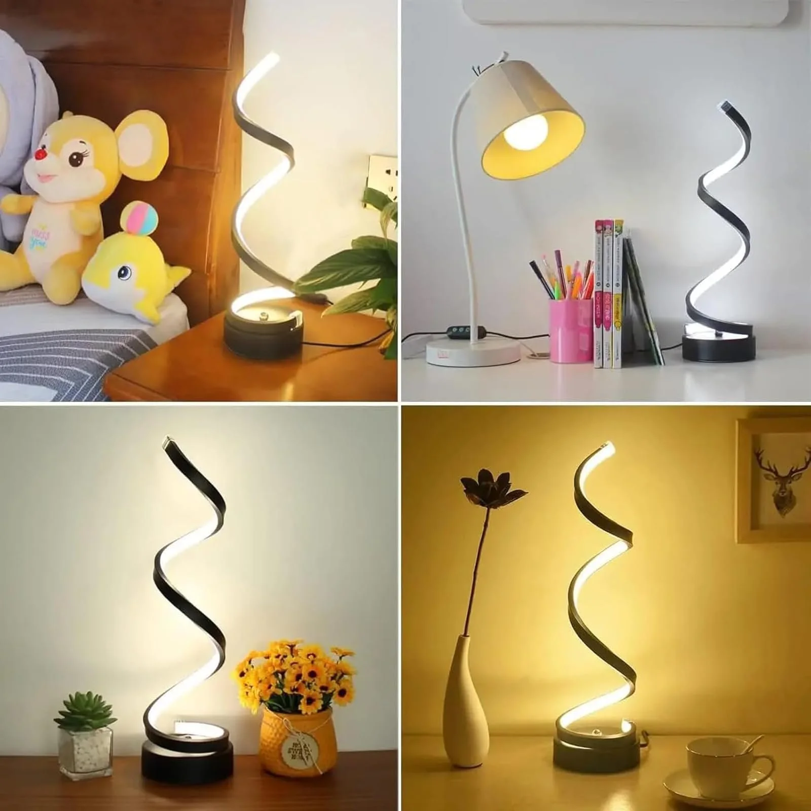 Настільна лампа NCONCO Spiral LED USB Dimmable Чорний, фото №11