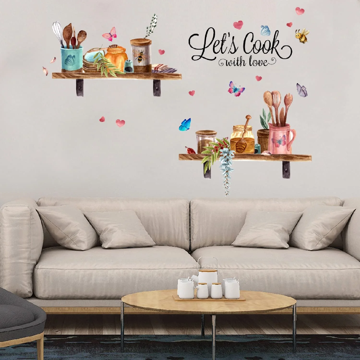 Наклейка на стіну GFMODE Кухонне приладдя та квітковий горщик 50 x 70 см, фото №3 Наклейка на стіну GFMODE Кухонне приладдя та квітковий горщик 50 x 70 см, фото №3