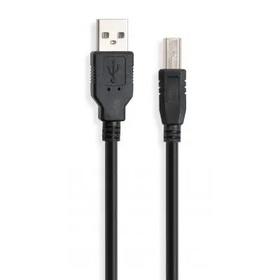 Кабель для принтера USB 2.0 AM/BM 1.8 m Vinga (VCPDCAMBM1.8BK), фото №2