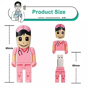 USB Flash Drive Cartoon Nurse Model USB 2.0 32 GB Pink ціна на synthetic.ua - Фото 1 USB Flash Drive Cartoon Nurse Model USB 2.0 32 GB Pink synthetic.ua - Фото 1