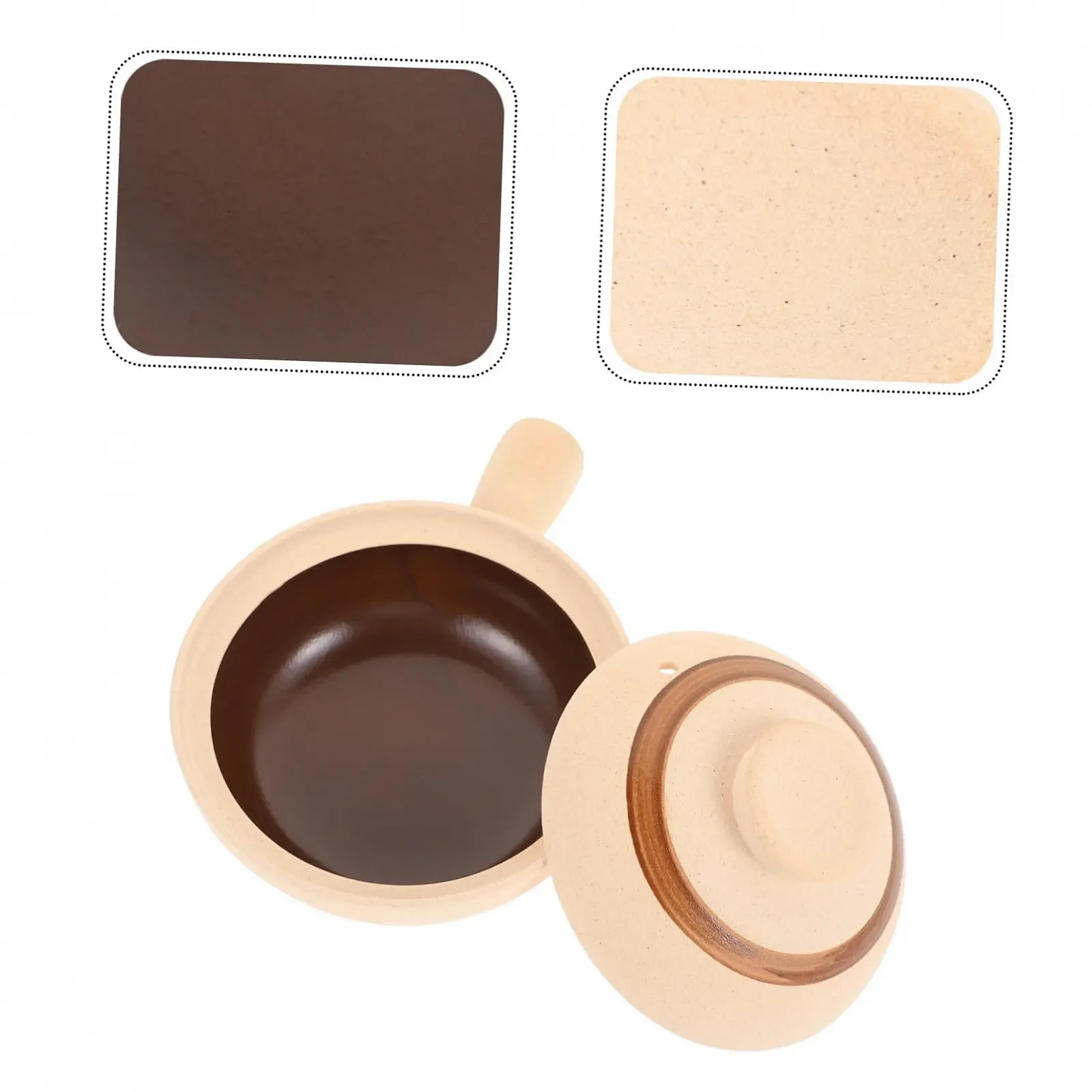 Кастрюля Керамическая С крышкой и одной ручкой, фото №4