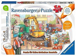 Пазл Ravensburger tiptoi Puzzle for Little Explorers: Construction site 00049 2 x 12 элементов немецкий язык - Фото 1