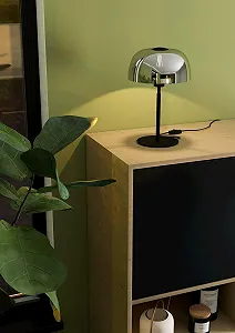 Настільна лампа EGLO SOLO 2 900141 Скляна Чорний прозорий E27 40 Вт 41.5 см synthetic.ua - Фото 1