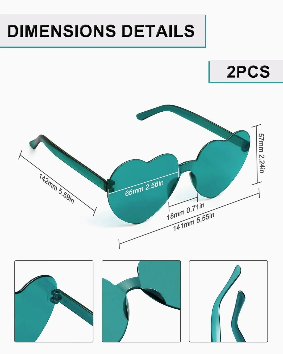 Сонцезахисні Окуляри Форми Серця, фото №2