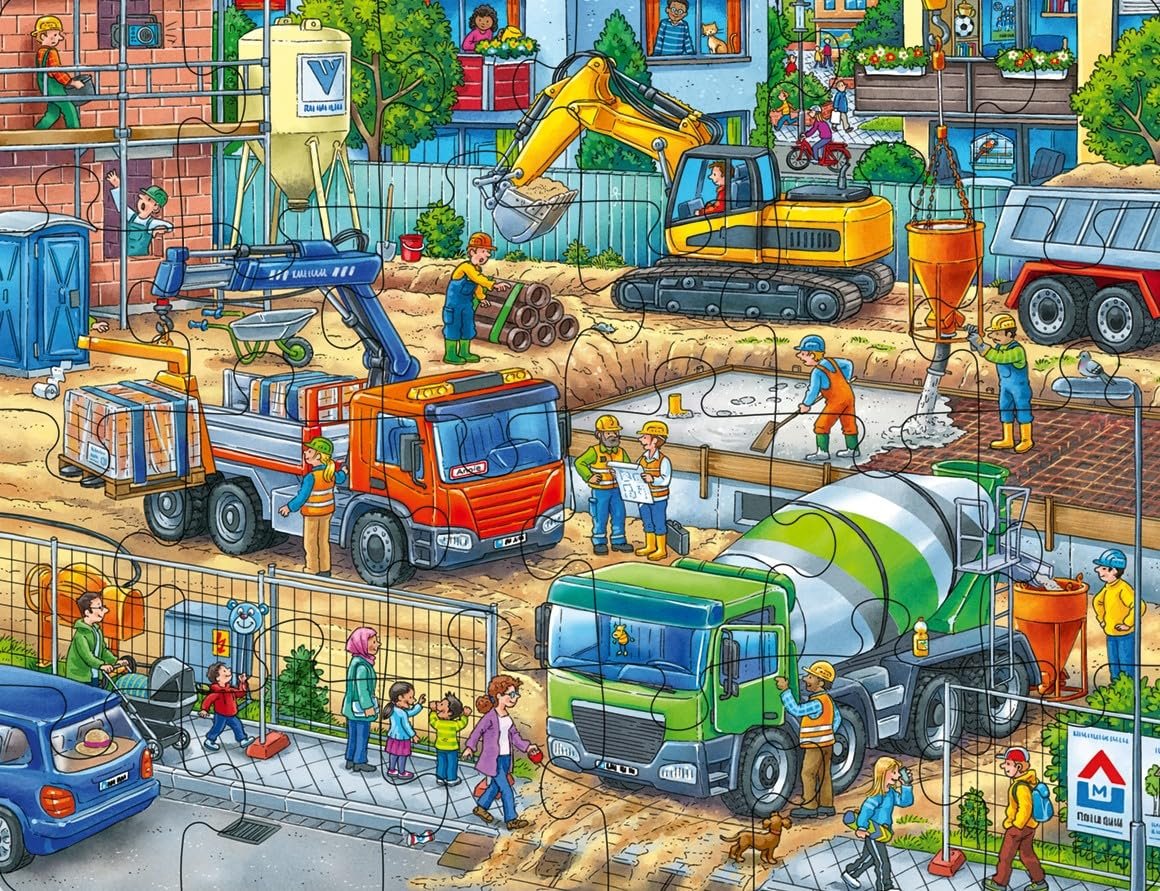 Пазл-рамка Ravensburger "На стройке что-то происходит!" 05142 24 элемента от 4 лет, фото №2