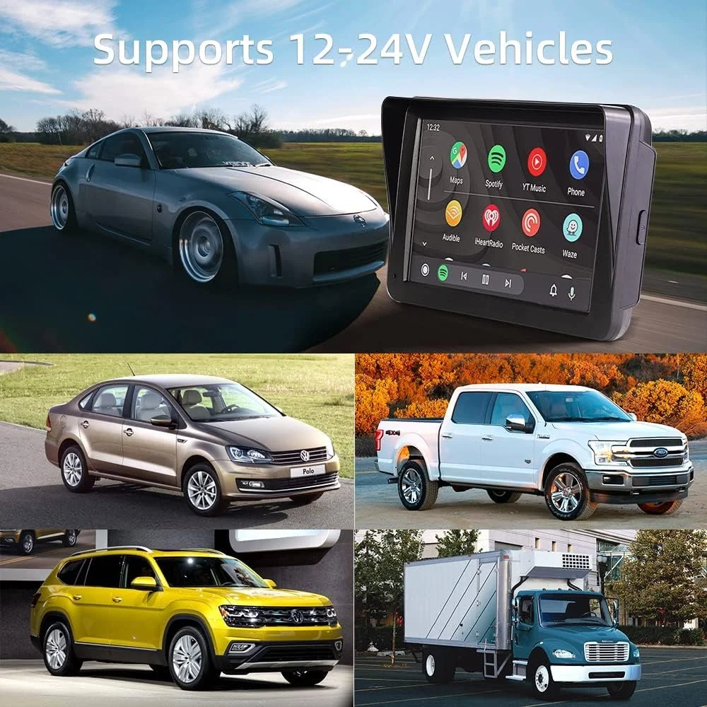 Автомагнітола CUQI / 7" / Сенсорна / Apple CarPlay / Android Auto / Bluetooth / WI-FI / GPS / USB / AUX / TF slot, фото №8