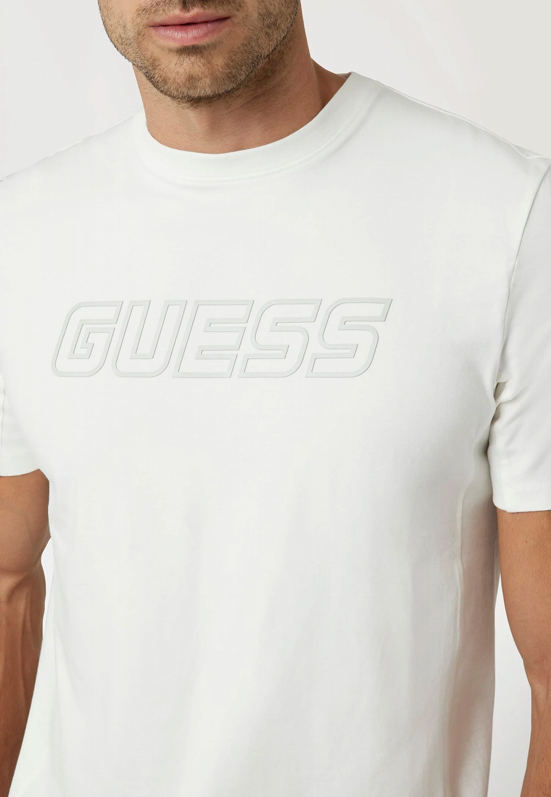 Мужская футболка GUESS Activewear / Белая / Размер M, фото №3