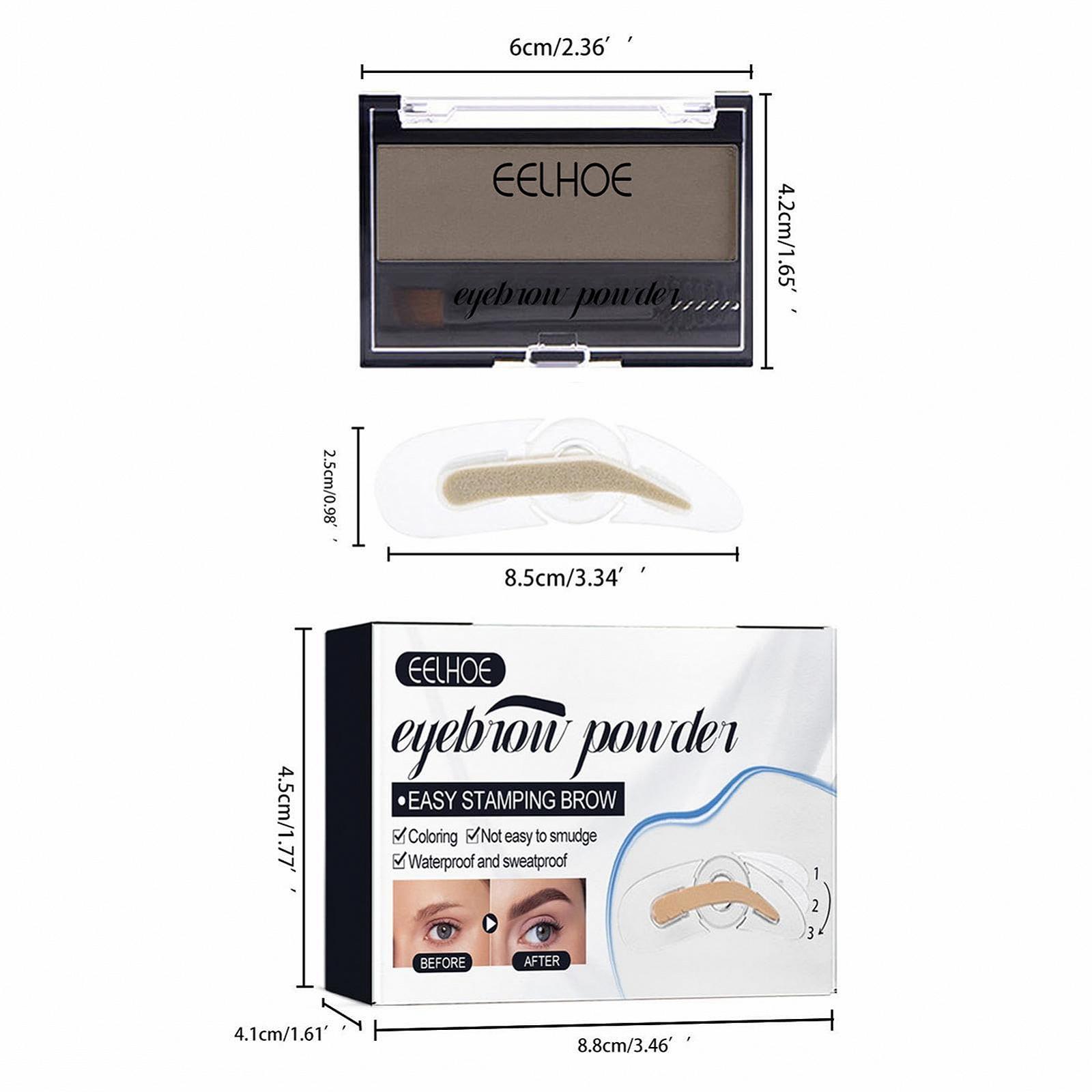 Пудра для бровей Yemyap Two Tone Dark Brown, фото №4