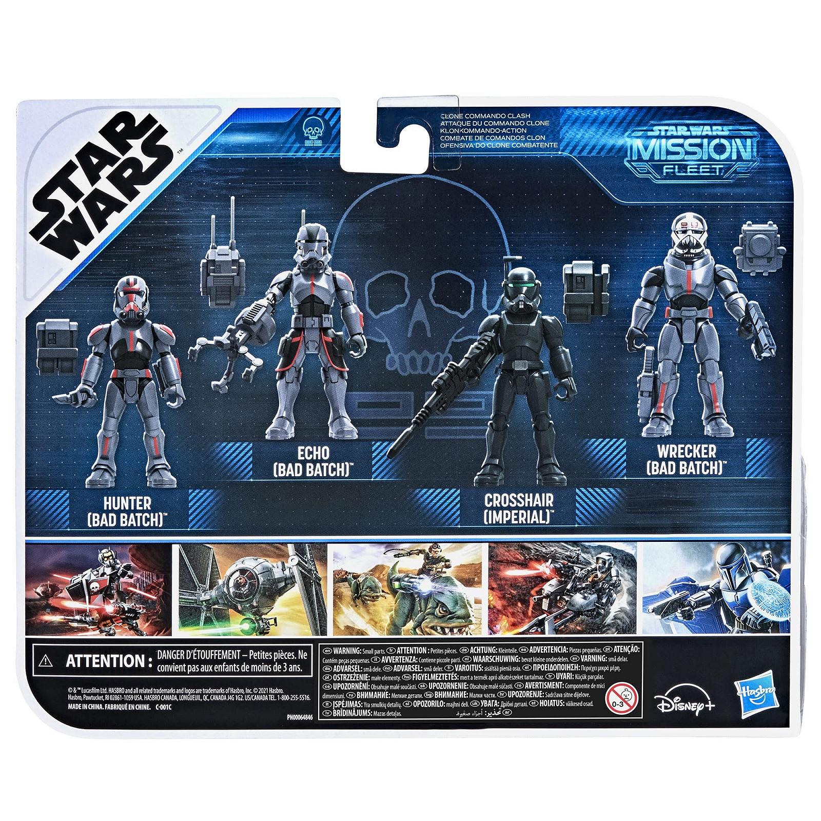 Фігурки Star Wars Mission Fleet Clone Command Action, 6 см, набір з 4 штук з аксесуарами, фото №4