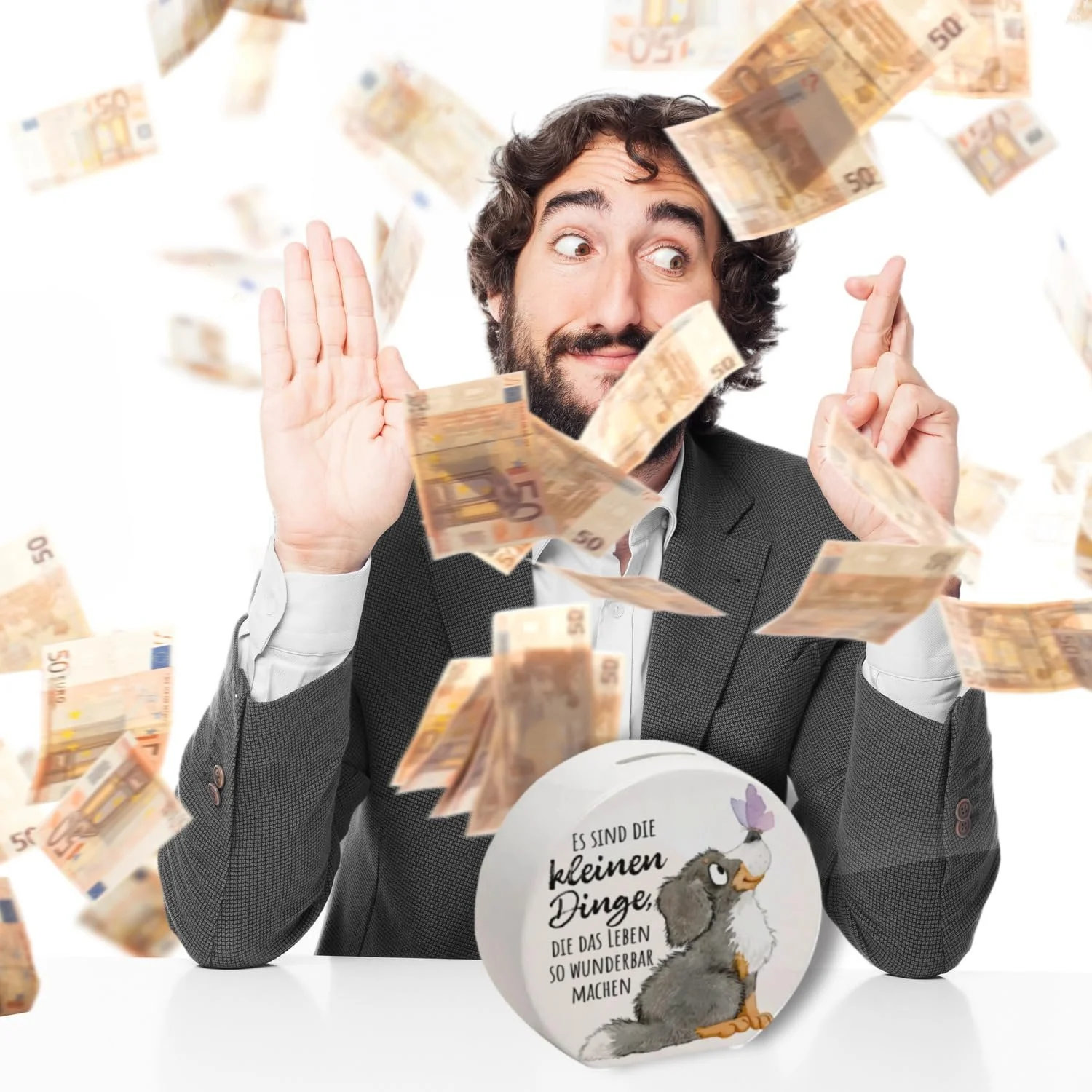 Скарбничка керамічна Бернський зенненхунд акварельний малюнок, фото №7