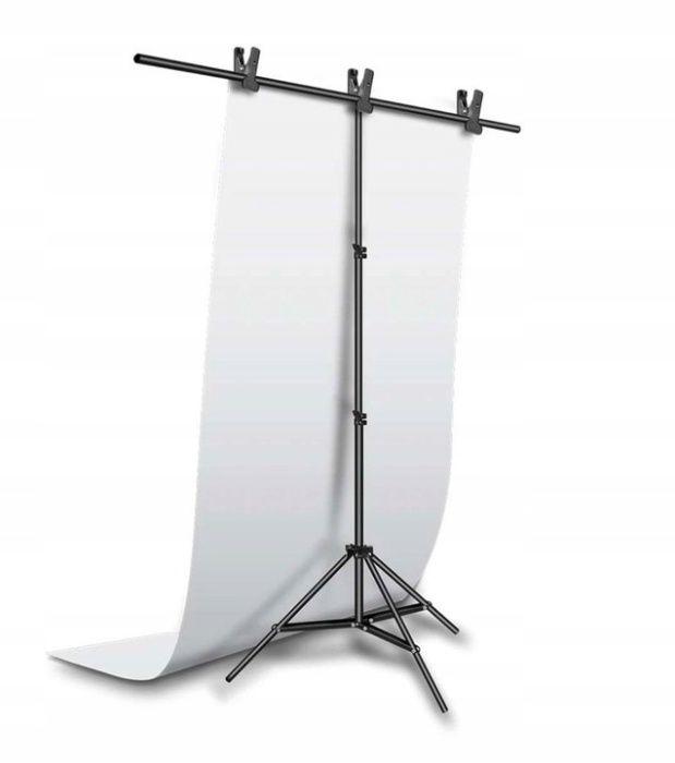 Комплект ПВХ фон 120/200 и держатель фона ворота стойка с перекладиной 220х150см, фото №1