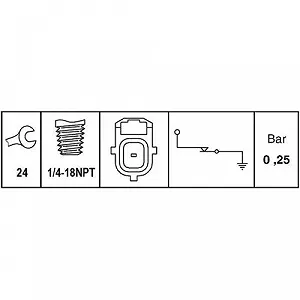 Датчик тиску оливи HELLA 6ZL 009 600-081 для FORD JAGUAR MAZDA VOLVO FORD USA ціна на synthetic.ua - Фото 1 Датчик тиску оливи HELLA 6ZL 009 600-081 для FORD JAGUAR MAZDA VOLVO FORD USA synthetic.ua - Фото 1